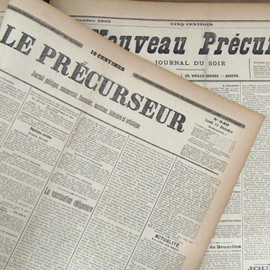 Laatste nummer van Le Précurseur en eerste nummer van de  voortzetting ervan, Le Nouveau Précurseur (15/16 december 1902)